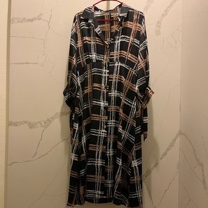 Zara midi dress with checkered pattern